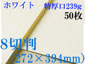 ミューズ　ホワイトワトソン＜特厚口239g＞８切判（272×394mm） ５０枚