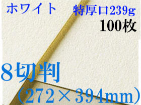 ミューズ　ホワイトワトソン＜特厚口239g＞８切判（272×394mm） １００枚