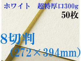 ミューズ　ホワイトワトソン＜超特厚口300g＞８切判（272×394mm） ５０枚