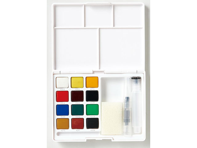 ★プロも愛用の水彩絵の具100色セット★固形水彩 ボックス付き 送料無料】 水彩絵の具セット 100色セット 固形水彩絵具