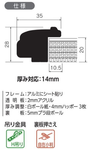SG-704P　 アクリル付[水彩・デッサン用額縁]