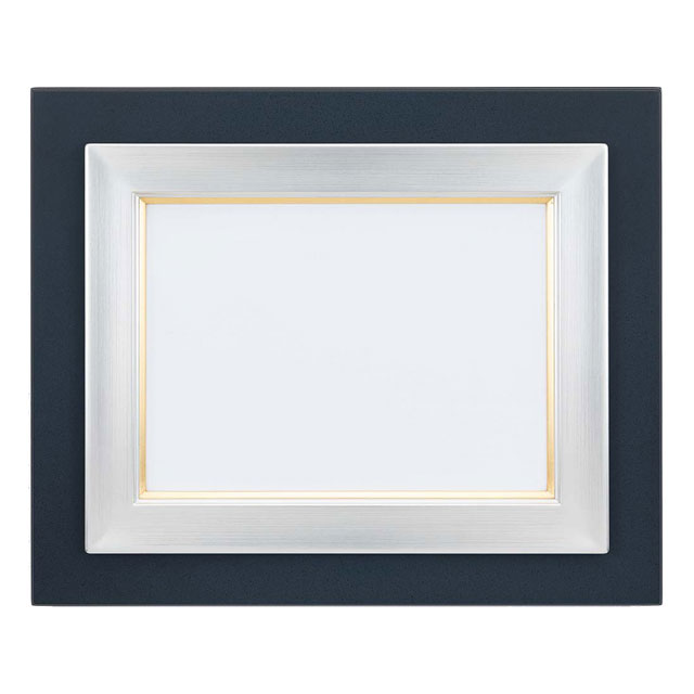 【同志舎】油彩額 シリウスＲ（銀＋青） [油絵・日本画用額縁]