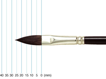 レンブラント水彩画用筆　高級リス毛・オーバル132　2号
