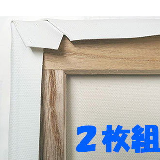 張りキャンバス（綿化繊） 中目　２枚組 [油彩アクリル兼用]