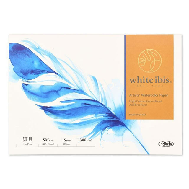 ホワイトアイビス水彩紙　ブロック WIBH-SM 細目（厚さ300ｇ） ＳＭ 　[スケッチブック]
