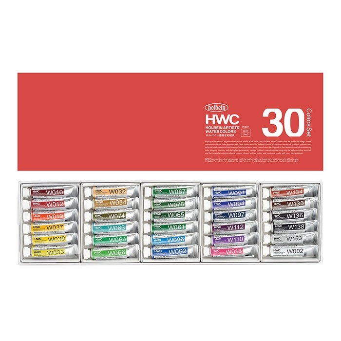 ホルベイン・透明水彩絵具　３０色セット　２号チューブ