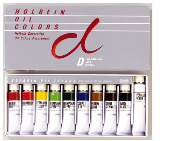 ホルベイン・油絵具Ｄセット（１０色）