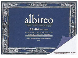 アルビレオ水彩紙 ブロック 中目 B4[スケッチブック] 額縁画材