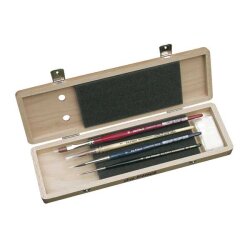 da Vinci ダヴィンチ 水彩画筆 5279-0 木箱入セット（ナチュラルカラー）