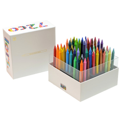 サクラ クーピーペンシル キューブボックス72色セット（ホワイトBOX