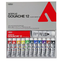 ホルベイン アクリルガッシュ １ ２色マスターセット D411 （11色 6号 20ml＋ホワイト9号40ml）
