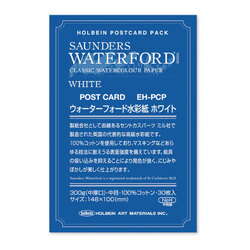 ウォーターフォードホワイト ポストカード 中目　３００ｇ　３０枚　＜シュリンクパック＞