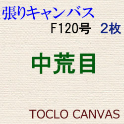 純麻手張りキャンバス 中荒目 Ｆ１２０号 ２枚組