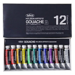 ホルベイン ガッシュ（不透明水彩絵具） １２色セット G702 ２号チューブ