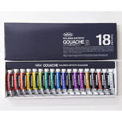 ホルベイン ガッシュ（不透明水彩絵具） １８色セット G704 ２号チューブ