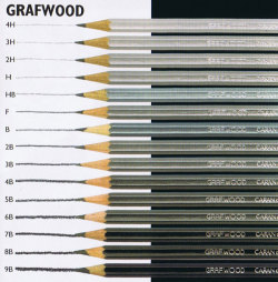 メール便対応】カランダッシュ グラフウッド鉛筆（4H-9B） 額縁