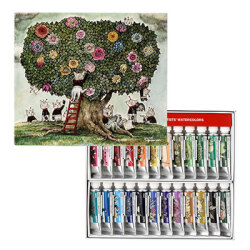 ヒグチユウコ×ホルベイン　透明水彩絵具 5ml ２４色セット