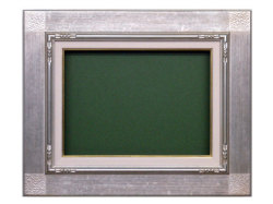 同志舎】油彩額 平桃角紋（銀） 40号（F,P,M型）[油絵・日本画用額縁