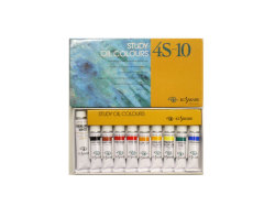 クサカベ油絵具　4S-10　10色セット[習作用油絵具]