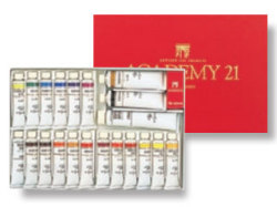 クサカベ油絵具 アカデミー21 21色セット[専門家用油絵具] 額縁