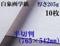 ミューズ　白象画学紙＜特厚口170K＞　半切判　１０枚
