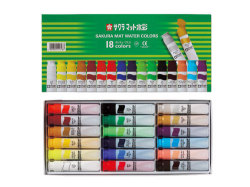 サクラ マット水彩18色(12ml)ポリチューブ入り 額縁画材ドットコム