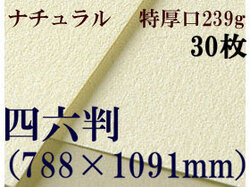 【送料無料】ミューズ　ナチュラルワトソン水彩紙＜特厚口239g＞四六判（1,091mm×788mm） ３０枚