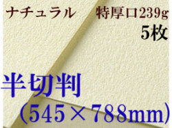 ミューズ　ナチュラルワトソン＜特厚口239g＞半切判（545×788mm） ５枚