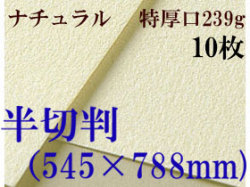 ミューズ　ナチュラルワトソン＜特厚口239g＞半切判（545×788mm） １０枚
