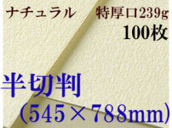 ミューズ　ナチュラルワトソン＜特厚口239g＞半切判（545×788mm） １００枚