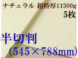 ミューズ　ナチュラルワトソン＜超特厚口300g＞半切判（545×788mm） ５枚