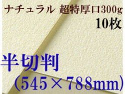 ミューズ　ナチュラルワトソン＜超特厚口300g＞半切判（545×788mm） １０枚