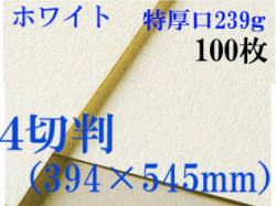 ミューズ　ホワイトワトソン＜特厚口239g＞４切判（394×545mm） １００枚