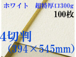 ミューズ　ホワイトワトソン＜超特厚口300g＞４切判（394×545mm） １００枚