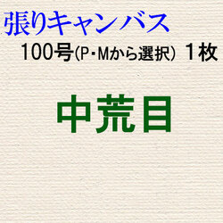 純麻張りキャンバス 中荒目 １００号（P・Mから選択） １枚組