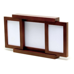 ナチュラルフォトフレーム SD3057RB スライド式、左右Ｌ判中央キャビネ[ラーソンジュール]