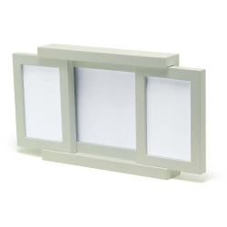 ナチュラルフォトフレーム SD3057WH スライド式、左右Ｌ判中央キャビネ[ラーソンジュール]