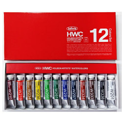ホルベイン透明水彩絵具 １２色セット ５号チューブ（１５ｍｌ） W440