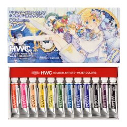 ホルベイン 画材セット 水彩画 アクリル画 ホルベイン透明水彩絵具 5ml 12色セット紙箱キット 【画材の通販