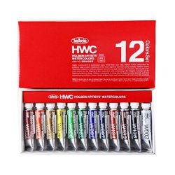 ホルベイン・透明水彩絵具　１２色セット　２号チューブ