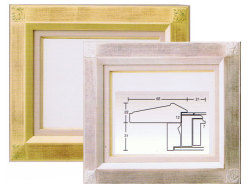 組立式F30 油絵用額縁　油彩額　FREE FRAME ダークブラウン　焦茶 ⑤ 同志舎】油彩額・平傾斜角紋F30号[油絵・日本画用額縁] 額縁