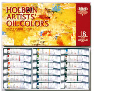 ホルベイン・専門家用油絵具４号１８色セット