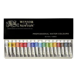 ウィンザー＆ニュートン 水彩絵具 18色セット （5mlチューブ