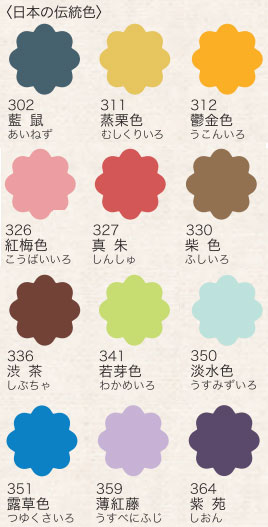 布えのぐ 日本の伝統色 12色セット 20ml [ターナー]