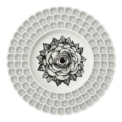 ヒグチユウコ×ホルベイン　絵具皿 108色仕切 眼花（めばな）