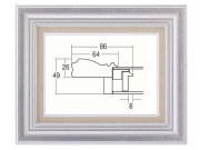 油彩・日本画用額縁 7719  シルバー