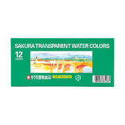 サクラ 透明水彩１２色 ラミネートチューブ入り（５ｍｌ）