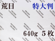 アルシュ 水彩紙　荒目　６４０ｇ　１,０５０×７５０　５枚