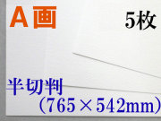ミューズ　Ａ画用紙＜厚口１６２.７ｇ＞　半切判 ５枚