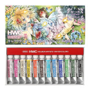 ホルベイン なつき 透明水彩絵具12色セット（２号チューブ）
